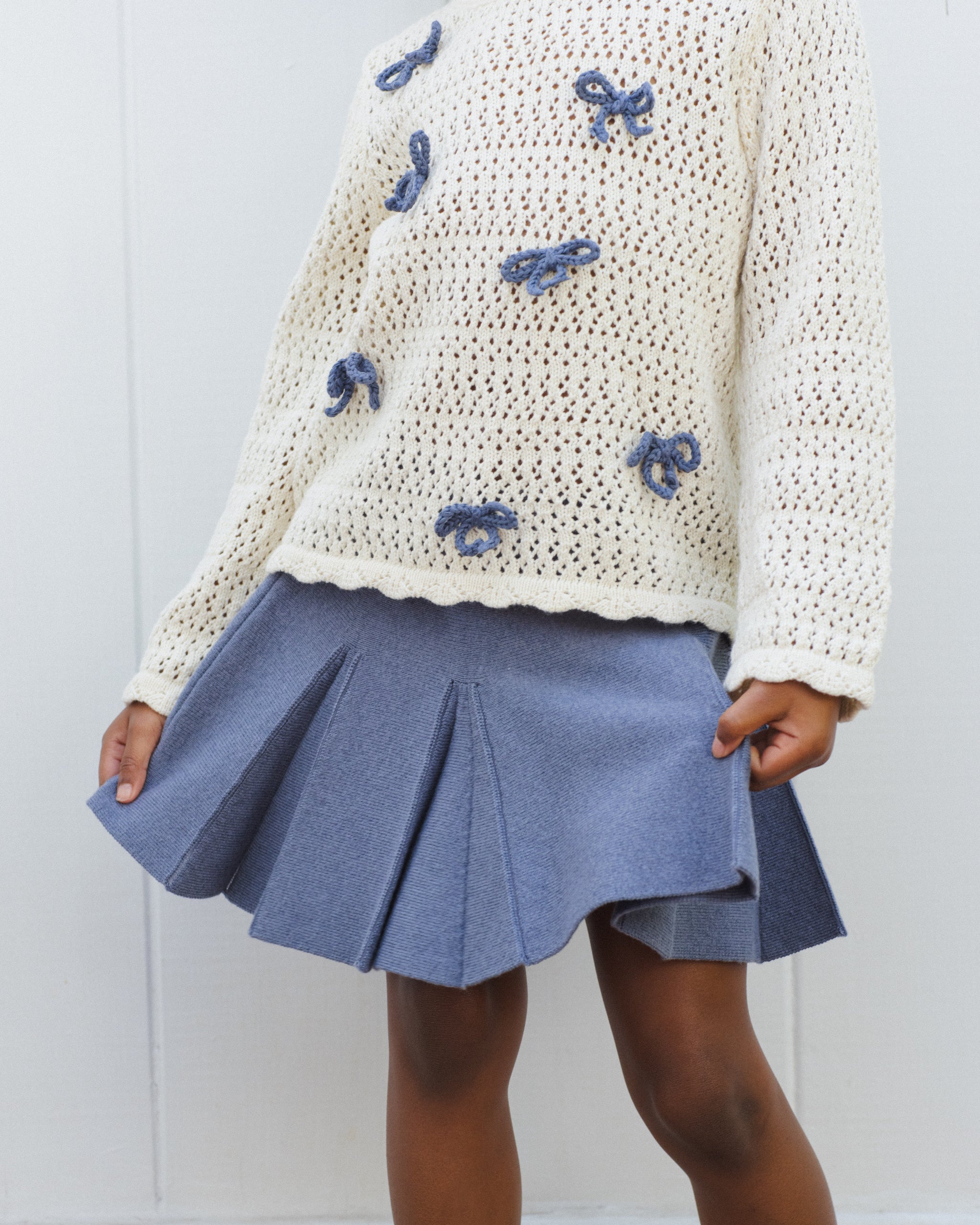 Rylee + Cru ライリーアンドクルー ベビー服 子供服 スローン ニットスカート　マリン