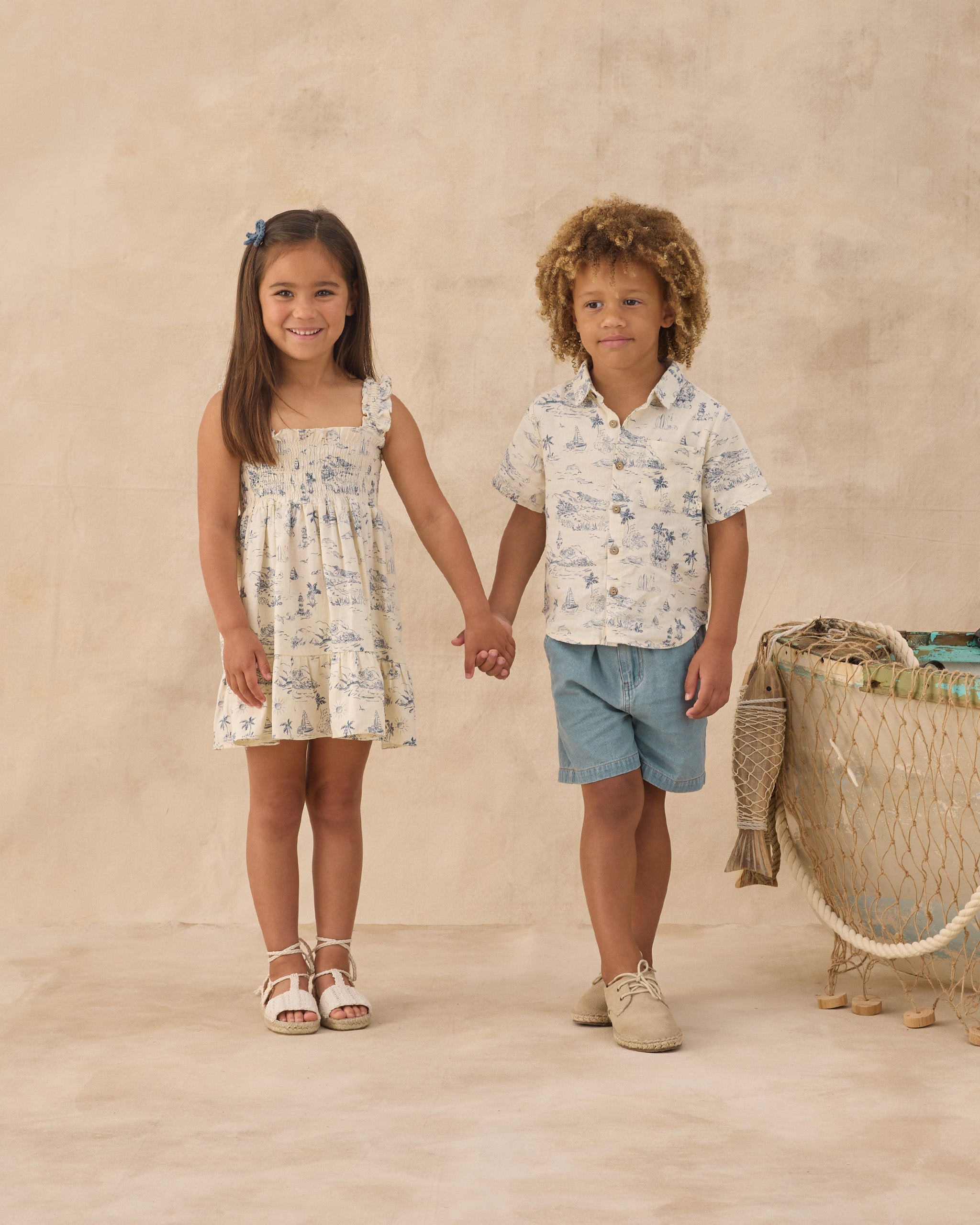 Rylee + Cru ライリーアンドクルー ベビー服 子供服 カラードショートスリーブシャツ　オーシャントワル