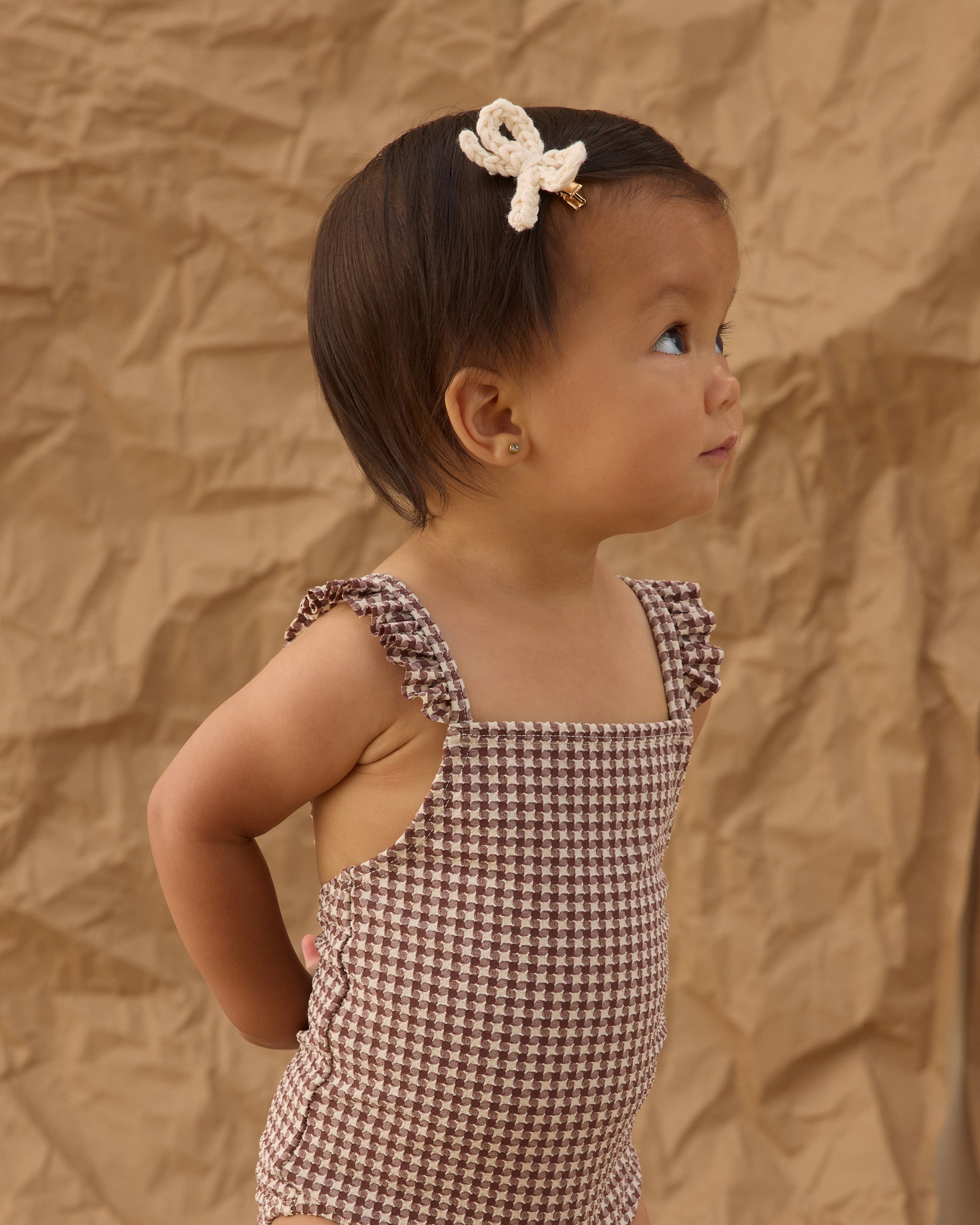 Rylee + Cru ライリーアンドクルー ベビー服 子供服 ポジターノワンピース　チョコレートハウンドトゥース