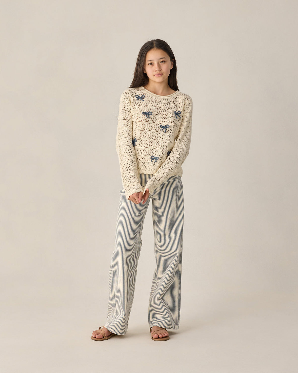 Teen Baggy Wide Leg Pant Railroad Stripe