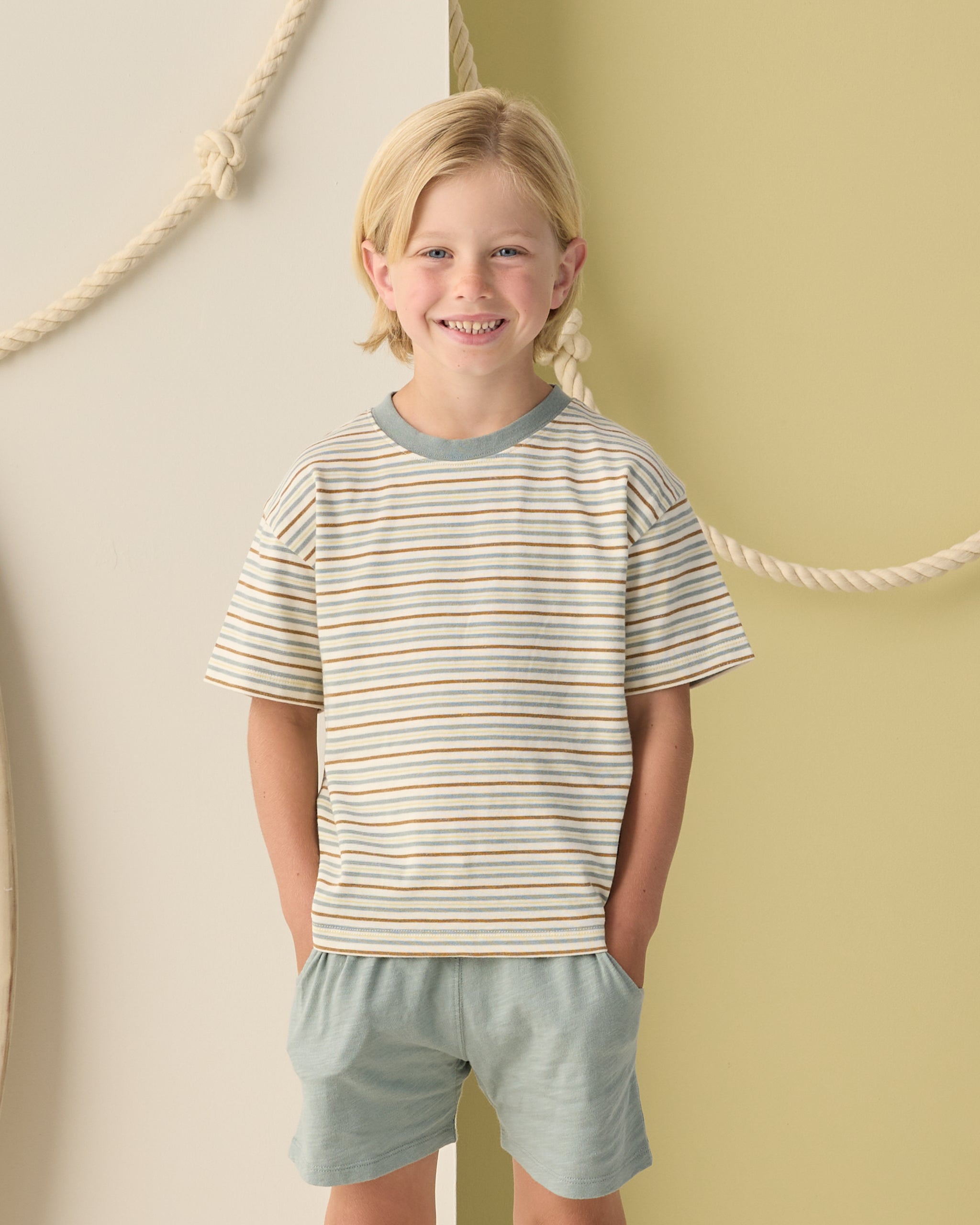 Rylee + Cru ライリーアンドクルー ベビー服 子供服 リラックスTシャツ　ヴィンテージストライプ