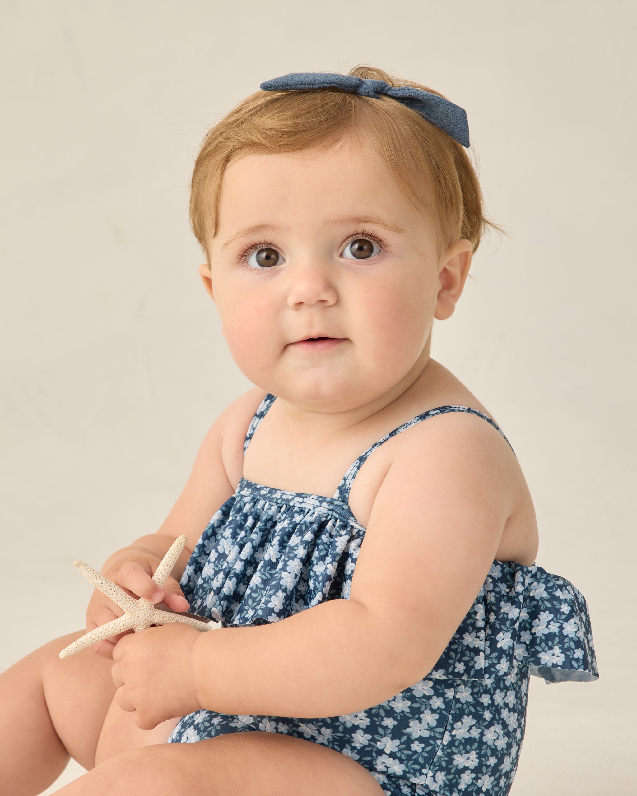 Rylee + Cru ライリーアンドクルー ベビー服 子供服 ラッフルワンピース　ネイビーフローラル