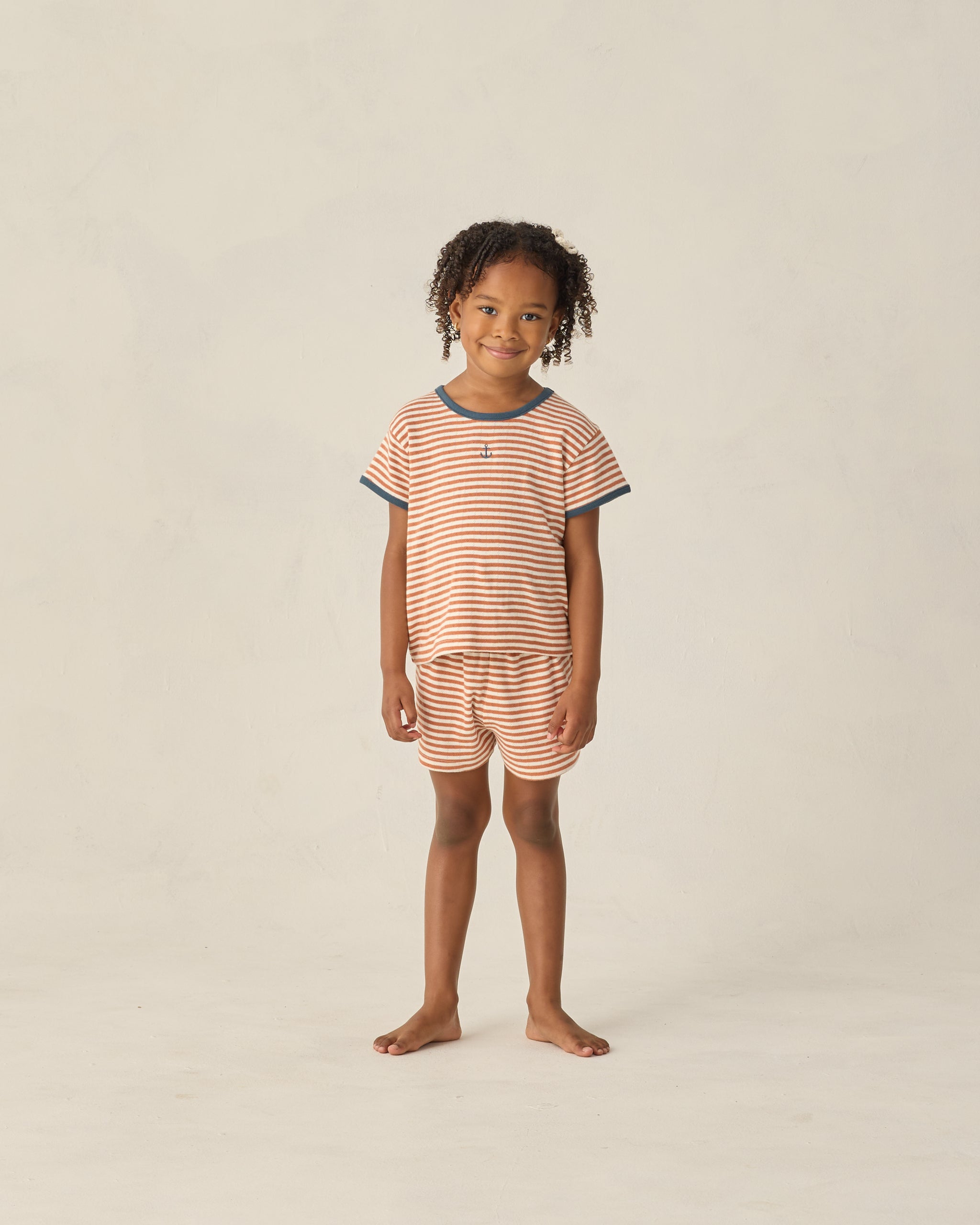 Rylee + Cru ライリーアンドクルー ベビー服 子供服 ポインテールTシャツ　ポピーストライプ