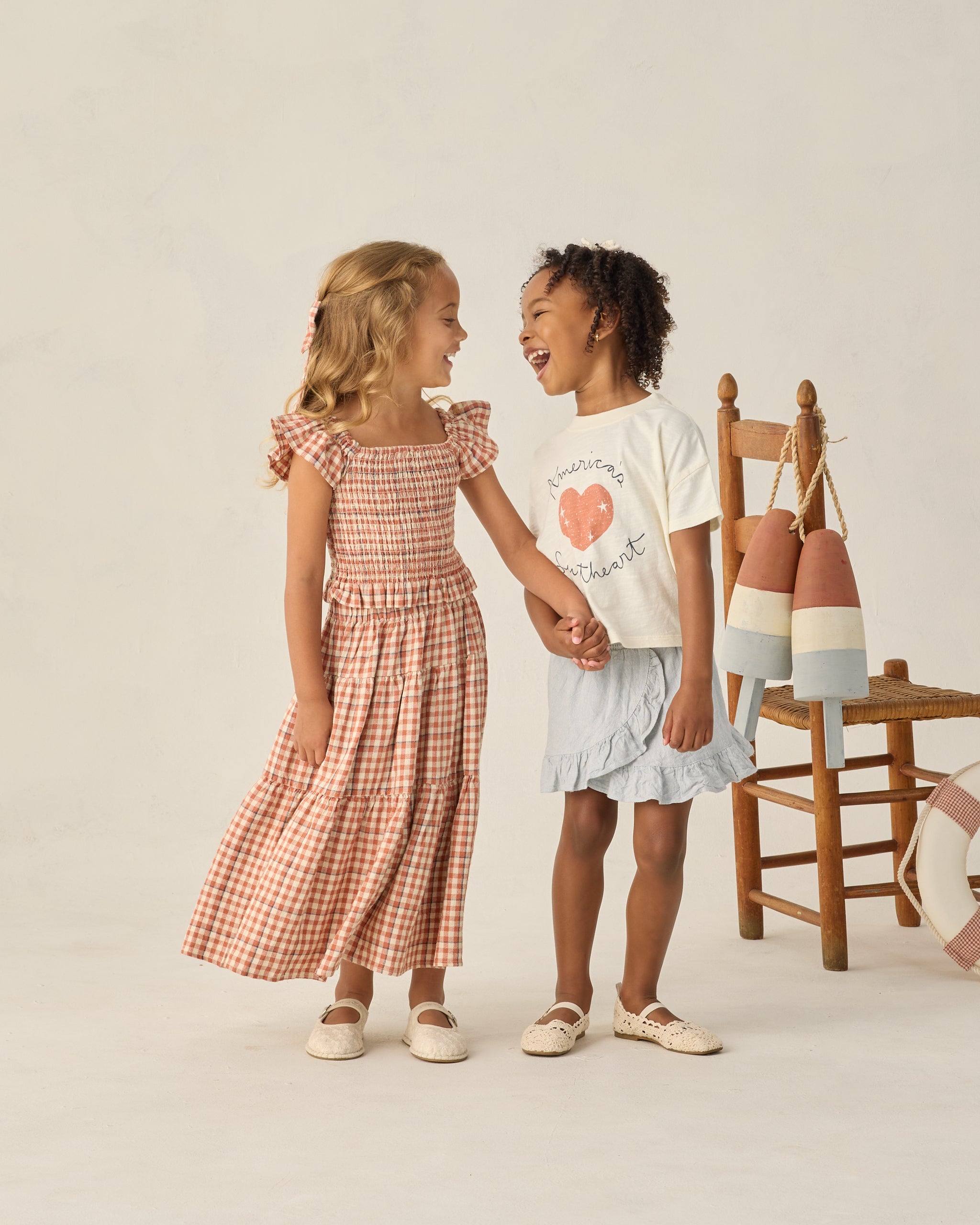 Zayla Top Poppy Gingham