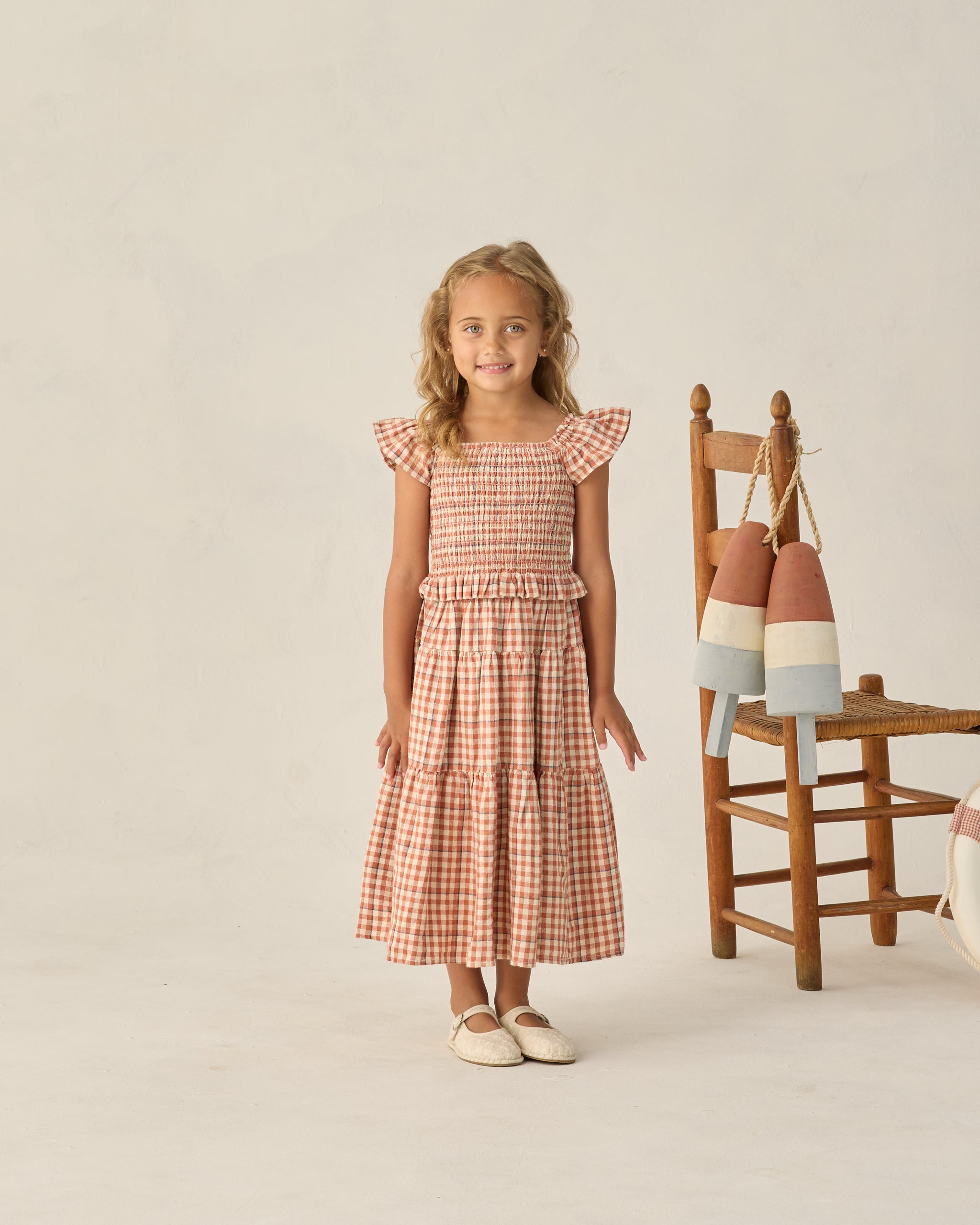 Zayla Top Poppy Gingham