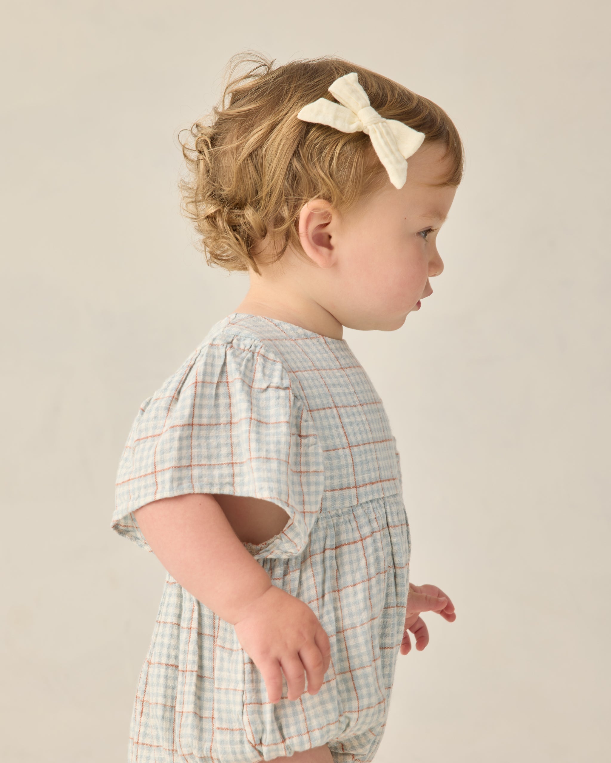 Rylee + Cru ライリーアンドクルー ベビー服 子供服 カレア ロンパー　ライトブルー チェック