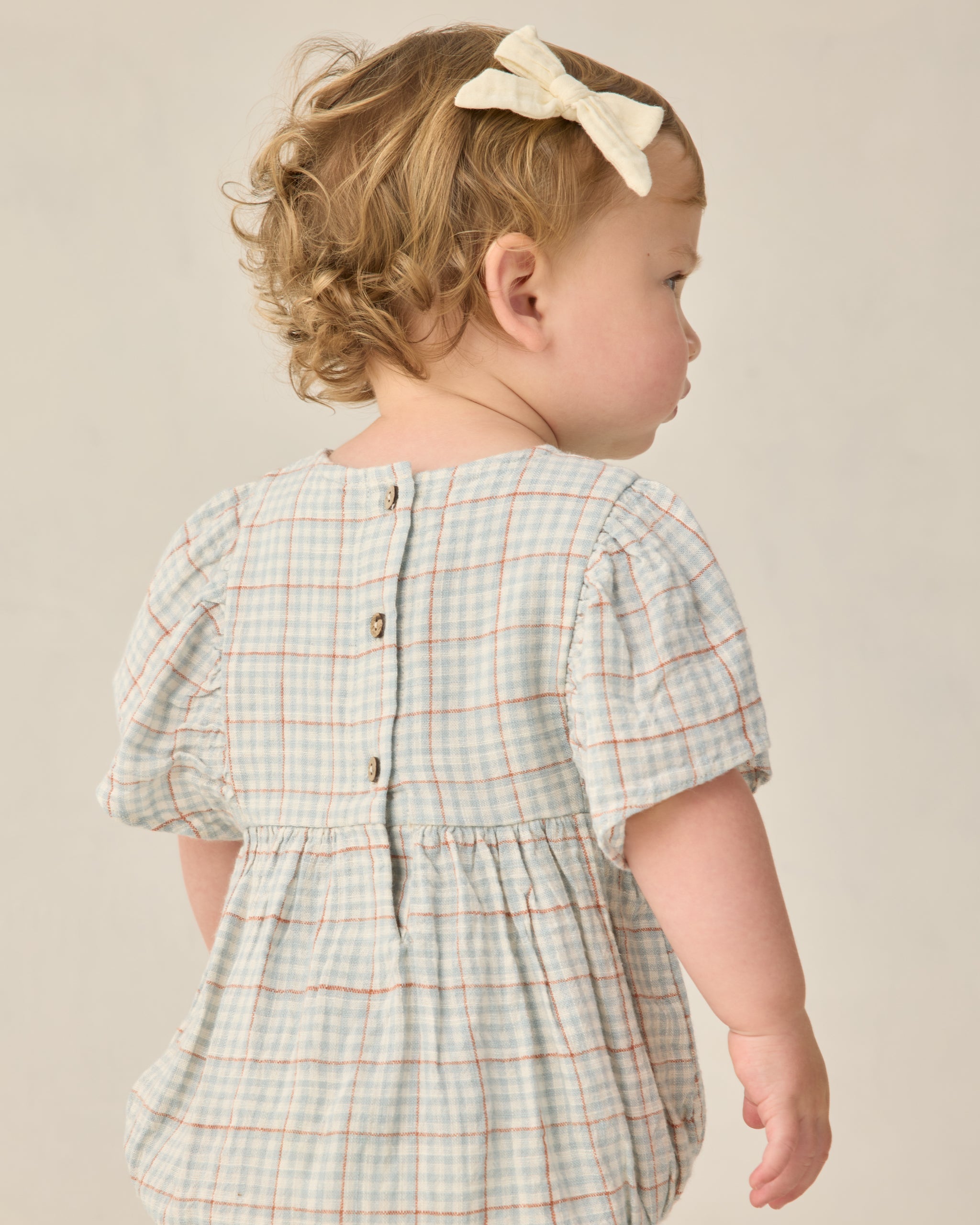 Rylee + Cru ライリーアンドクルー ベビー服 子供服 カレア ロンパー　ライトブルー チェック