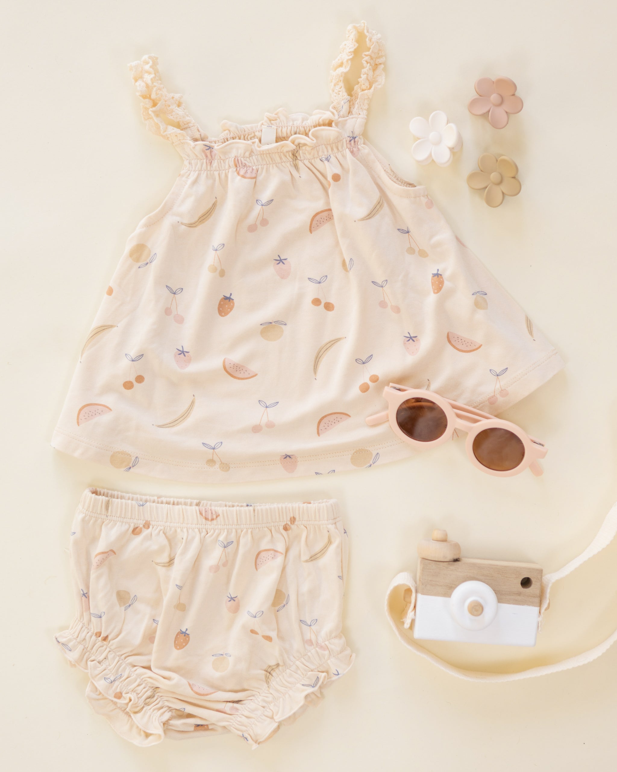 Rylee + Cru ライリーアンドクルー ベビー服 子供服 スイングトップ＆ブルマーセット　フルーツ