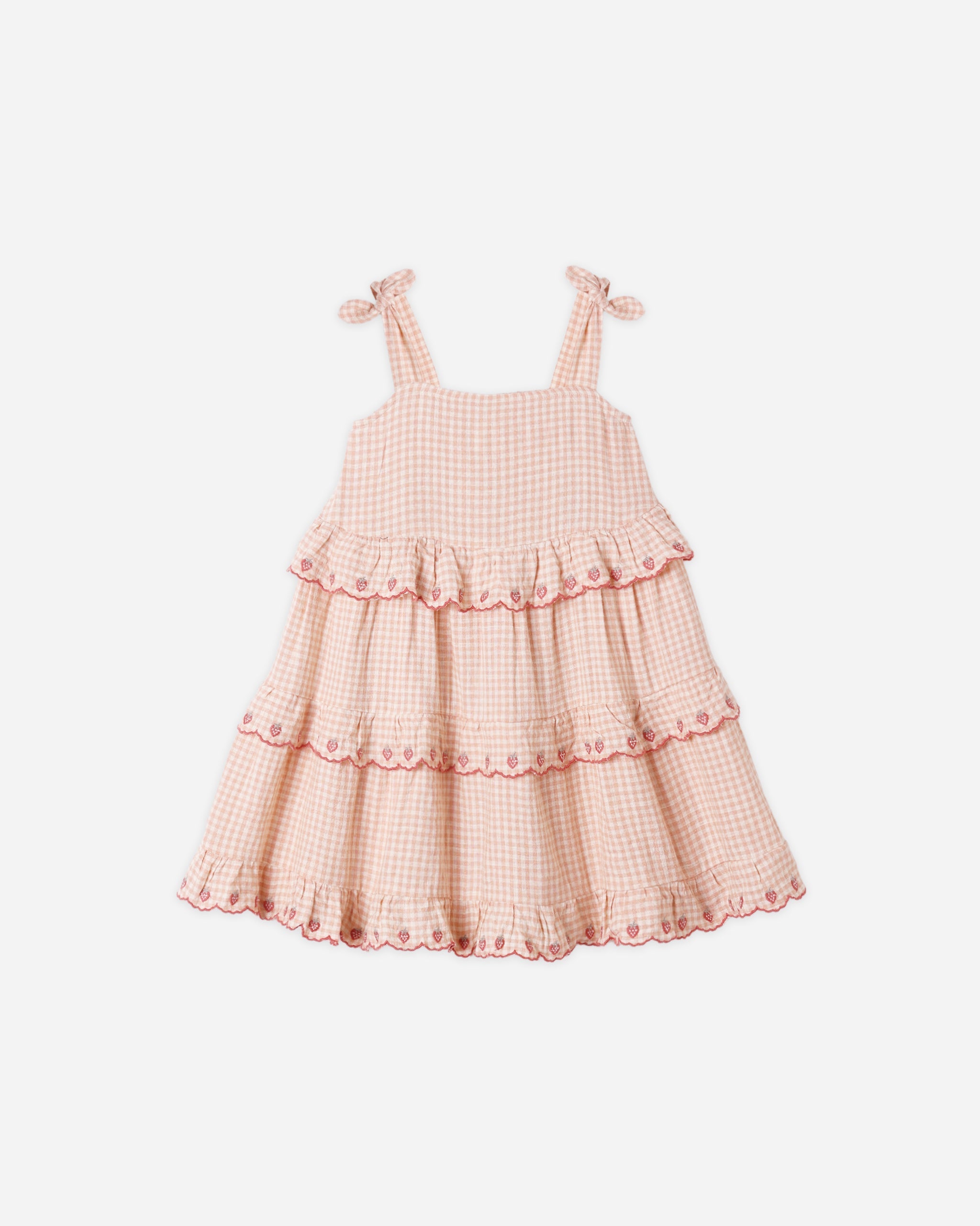 Rylee + Cru ライリーアンドクルー ベビー服 子供服 ラッフルスウィングドレス　ペタルギンガム