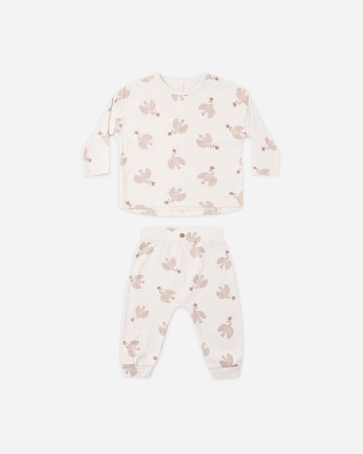 ロングスリーブTシャツ＋パンツセット スパロー