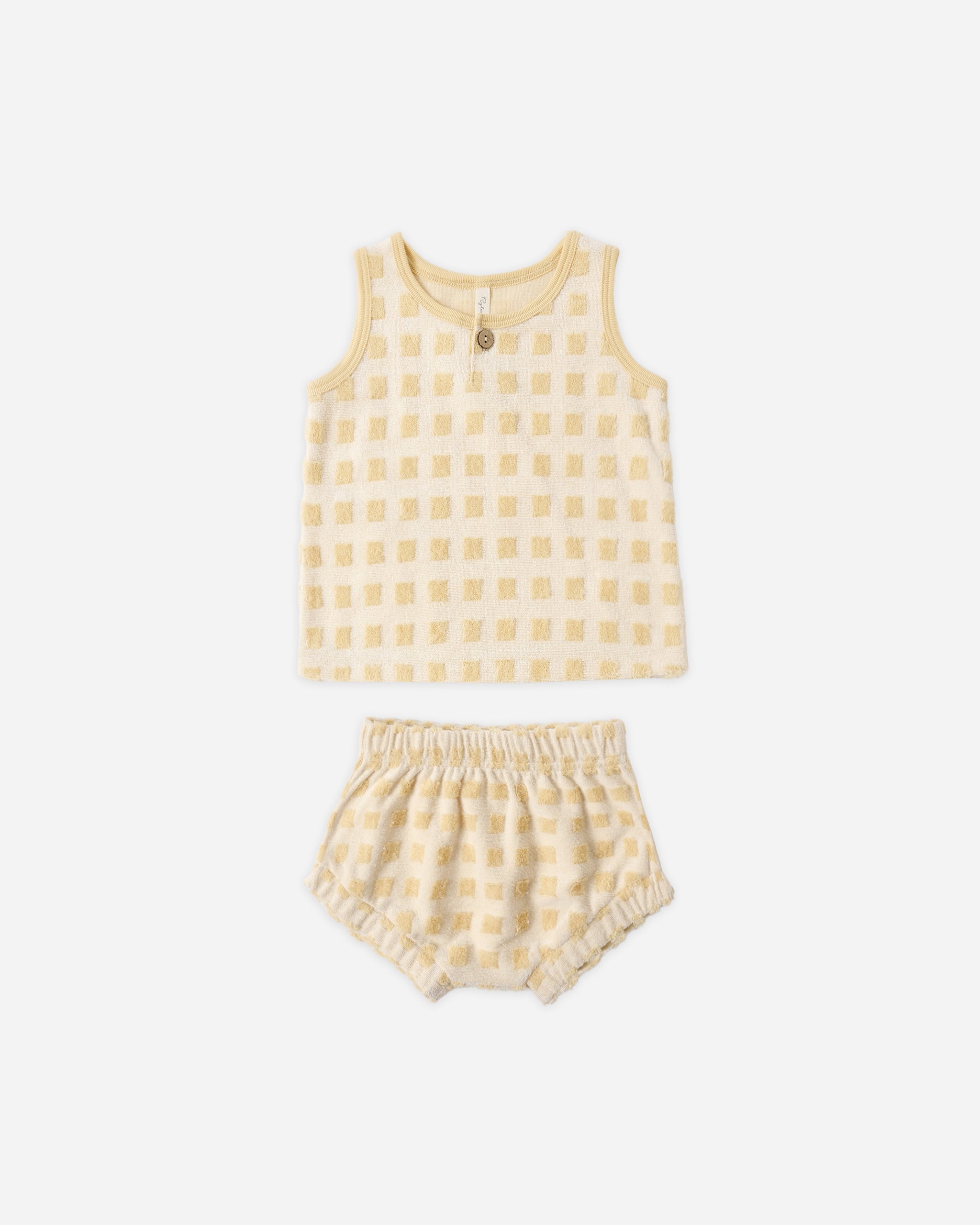 Rylee + Cru ライリーアンドクルー ベビー服 子供服 ベビータンクセット　バタースコッチグリッド