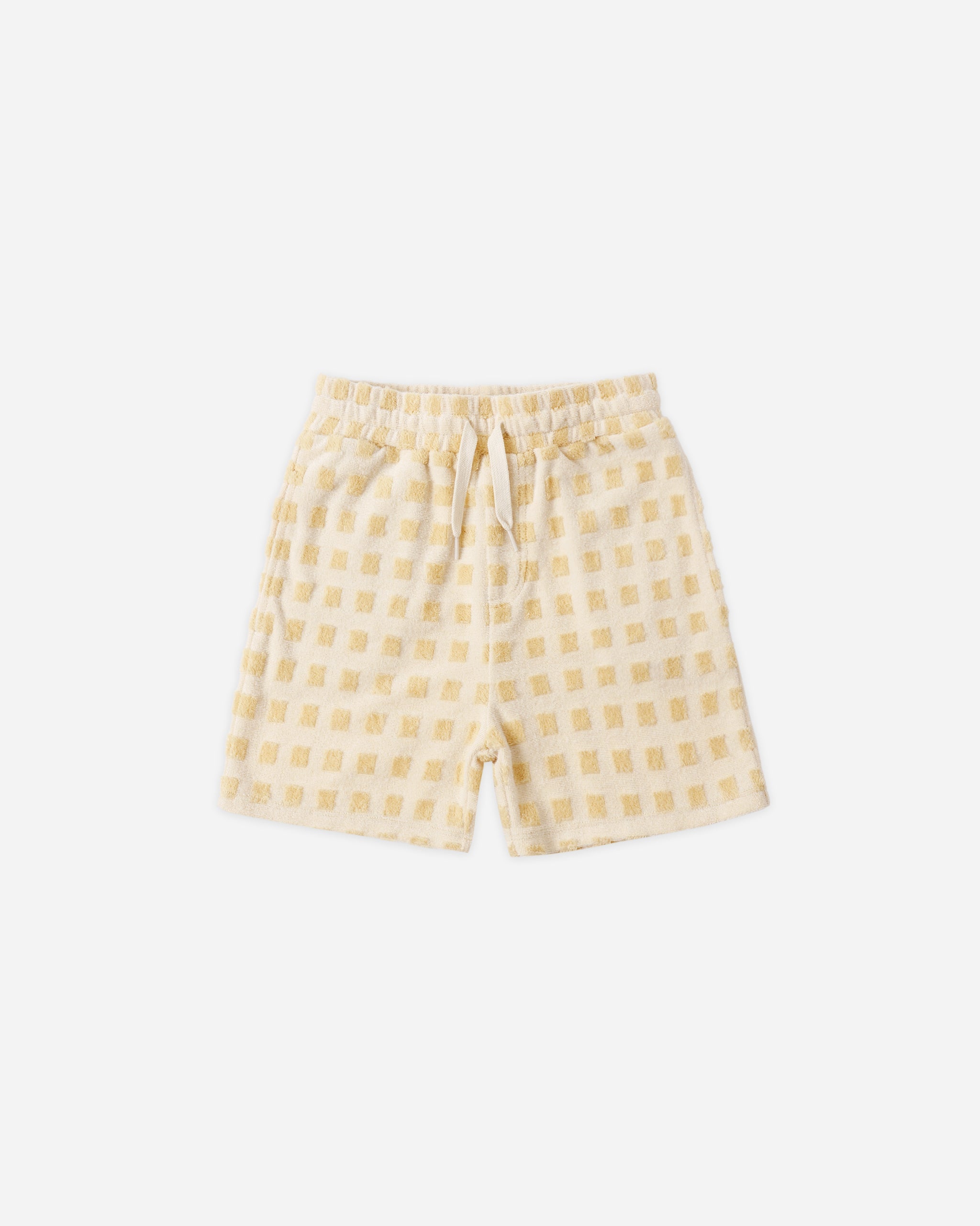 Rylee + Cru ライリーアンドクルー ベビー服 子供服 テリーボーイズショートパンツ　バタースコッチグリッド