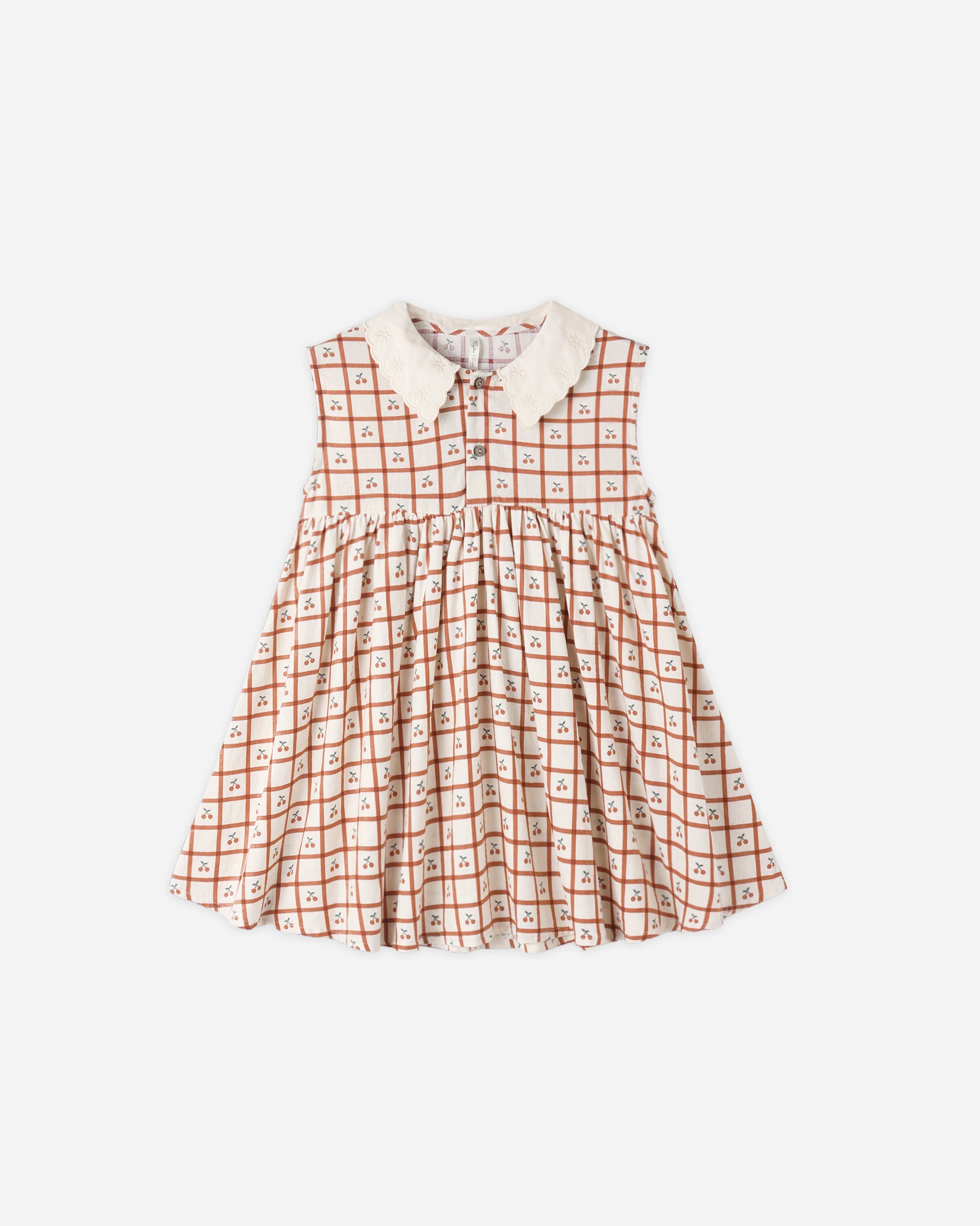 Rylee + Cru ライリーアンドクルー ベビー服 子供服 カラードベビードールドレス　チェリーチェック