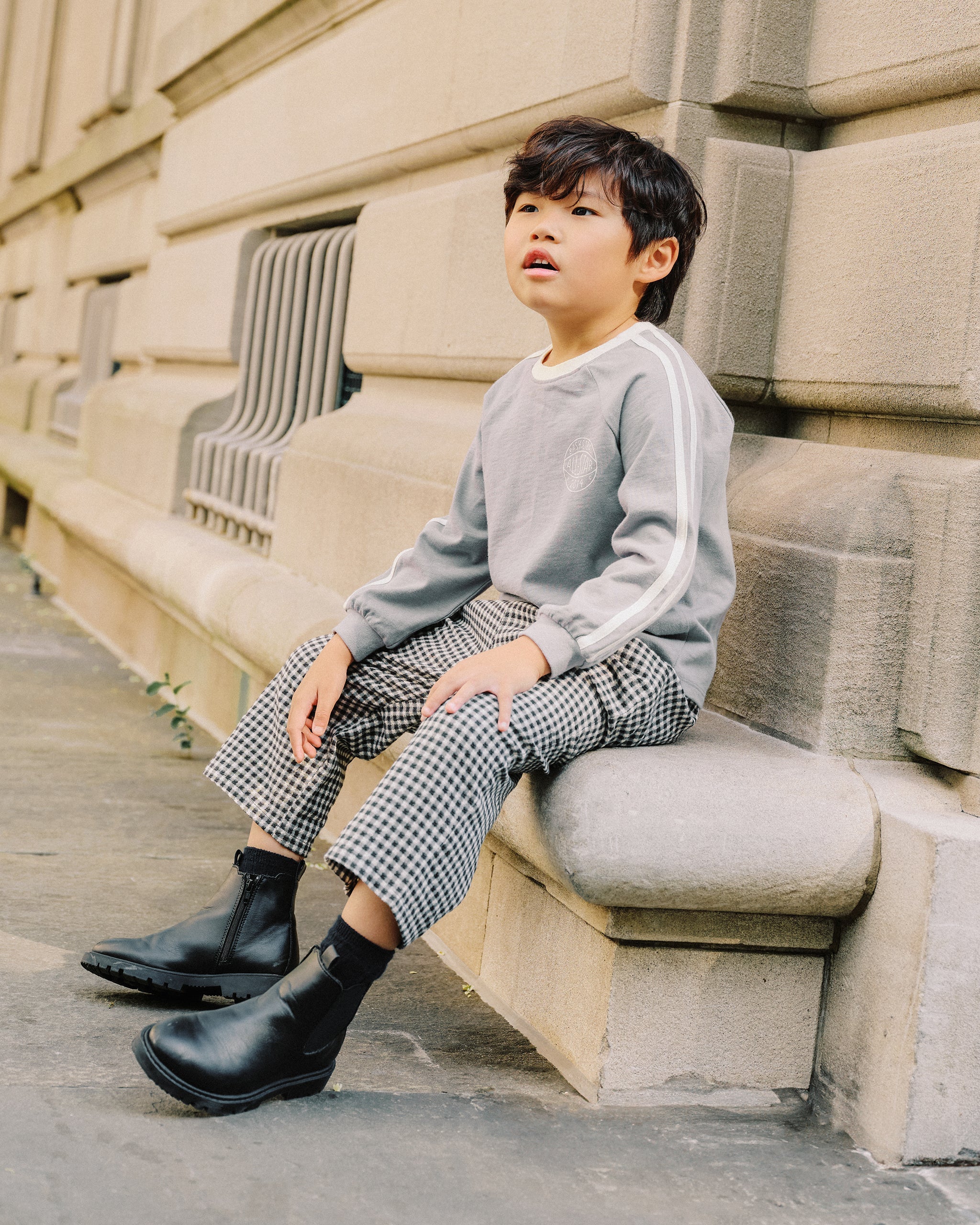 Rylee + Cru ライリーアンドクルー ベビー服 子供服  ジャージー ロングスリーブ ティー　ダスティブルー