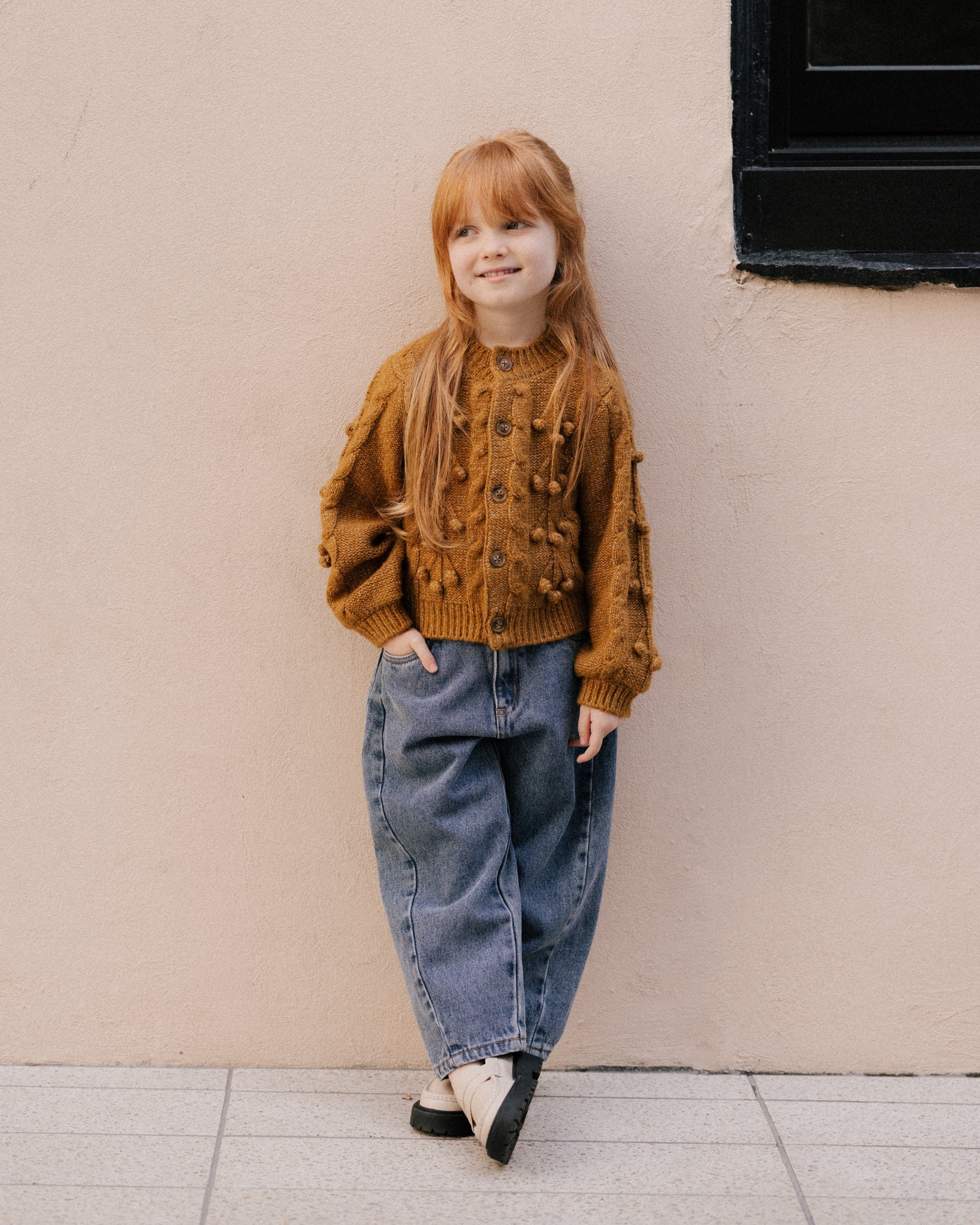 Rylee + Cru ライリーアンドクルー ベビー服 子供服  ボブルカーディガン　ゴールデン