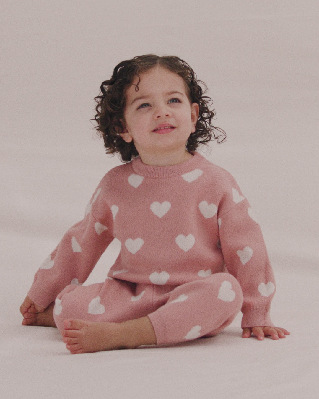 Heart Knit Sweater Oat